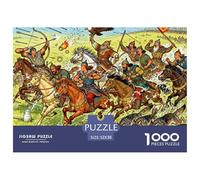 Raid des Archers Cavaliers nomades scythes Puzzle en Bois Imperméable Puzzles De 1000 Pièces pour Adultes Cadeaux Défi Et Casse-tête Jeux Éducatifs