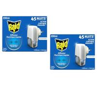 RAID - Diffuseur électrique Anti Moustiques - 45 nuits - Lot De 2