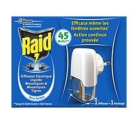 RAID DIFFUSEUR ELECTRIQUE LIQUIDE ANTI-MOUSTIQUES 45 NUITS 1 DIFFUSEUR + 1 RECHARGE 27ML