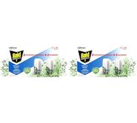 Raid Essentials Diffuseur Électrique Liquide - Répulsif Moustiques et Moustiques Tigres 45 Nuits - Sans Parfum Ajouté - 2 Diffuseurs et 2 Recharges de 32 ml (Lot de 2)