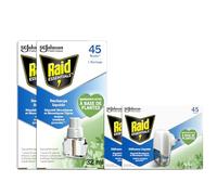 Raid Essentials Diffuseur Electrique Liquide - Répulsifs Anti-Moustiques et Moustiques Tigres 180 Nuits - 2 Diffuseurs + 4 Recharges 4x32ml