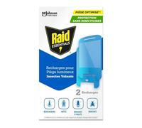 Raid Essentials Anti moucherons Recharge pour Piège Lumineux - Moucherons et mites - Sans Insecticides - 2 Recharges