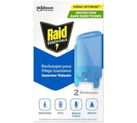 Raid Essentials Anti moucherons Recharge pour Piège Lumineux - Moucherons et mites - Sans Insecticides - 2 Recharges