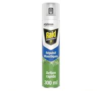 Raid Spray aérosol Répulsif moustiques pour maison – Jusqu'à 4 h – 300 ml