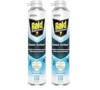 Raid Essentials Spray Freeze Action - Punaises de Lit, Fourmis et Cafards - Sans Insecticides, Neutralise par le Froid - 1 Aérosol (Lot de 2)