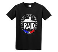 Raid French Police Anti-Terrorism Unit GIGN Mens T-Shirt Black Unisex Mens Tees XL