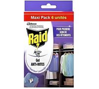 RAID ANTI-MITES GEL SENTEUR LAVANDE MAXI PACK 6 UNITÉS Lot de 4