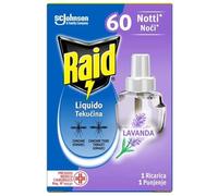 Raid Liquide électrique anti-moustiques communs et tigre, recharge, parfum à la lavande, lot de 1 recharge de 36 ml, 60 nuits