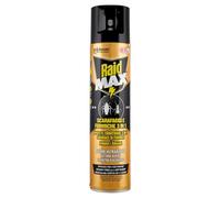 Raid Max Cafards et fourmis 3 en 1, spray insecticide, efficace pour 4 semaines, 1 lot de 300 ml