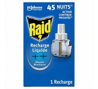 Raid Max Recharge Répulsif Anti-moustiques Action Continue, Sans Parfum, 45 Nuits, 32 ml