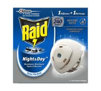 RAID : Night & day - Diffuseur et recharge anti-moustiques & mouches