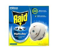 RAID NIGHT&DAY ELETTRODIFFUSORE + RICARICA PER ZANZARE TIGRE E COMUNI