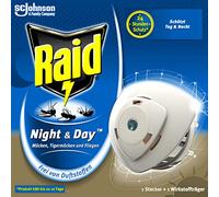 Raid Night & Day Répulsif électrique anti-moustiques pour mouches