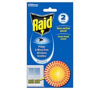 Raid Piège à Mouches - Stickers fenêtre pour la maison,Forme Soleil Levant, à appliquer sur les fenêtres, 2 stickers