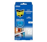 Raid Piège Mites Alimentaires - Piège Anti-Mites - Sans Insecticides - Jusqu'à 8 Semaines d'Efficacité - 2 Pièges