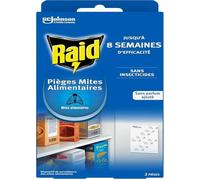 Raid Piège Mites Alimentaires - Piège Anti-Mites - Sans Insecticides - Jusqu'à 8 Semaines d'Efficacité - 2 Pièges