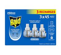 Raid Recharge 3en1 Electrique Liquide Moustiques & Moustiques Tigres - 3 Recharges 45 Nuits