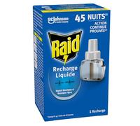 Raid Recharge Prise Anti-Moustiques Electrique Liquide - Répulsif Anti-Moustiques et Moustiques Tigres 45 Nuits - 1 Recharge