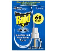 RAID RECHARGE LIQUIDE POUR DIFFUSEUR ÉLECTRIQUE, 60 NUITS, 1 RECHARGE 36,2 ML