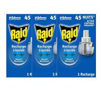 Raid Recharges liquides diffuseur électrique - Répulsif moustiques tigres - 3x32 ml / 3x45 nuits