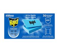Raid Recharges Prise Anti-Moustiques Plaquettes Inodore - Moustiques & Moustiques Tigres - 30 Recharges Plaquettes