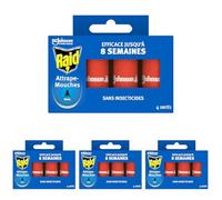 Raid Rubans Attrape-Mouches - Jusqu'à 8 Semaines d'Efficacité - sans Insecticides - 4 Rubans (Lot de 4)