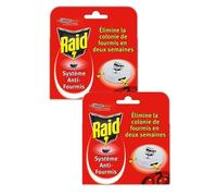 Raid Système Anti-Fourmis Lot 2 boîtes à appât pour usage intérieur et extérieur