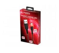 Raiden - Cable de recharge et transfert USB C, Supersoft anti nœuds de 3 mètres, LED rétroéclairage pour manette PS5