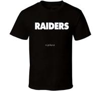 Raiders Black Tshirt Oakland Bay AFC Carr Champs Casual T Shirt Tee Chinese Style for Men Black XXL