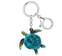 RAIDIN Porte-clés en acrylique mignon animaux marins crabe méduse requin tortue pieuvre bijoux cadeaux pour femmes clés de sac à main de voiture (Baies)