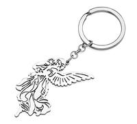 RAIDIN Porte-clés Vierge Marie en acier inoxydable Cadeaux pour hommes femmes voiture sac à main clés accessoires (Argent-181)