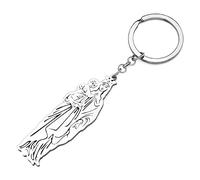 RAIDIN Porte-clés Vierge Marie en acier inoxydable Cadeaux pour hommes femmes voiture sac à main clés accessoires (Argent-190)