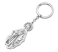 RAIDIN Porte-clés Vierge Marie en acier inoxydable Cadeaux pour hommes femmes voiture sac à main clés accessoires (Argent-185)