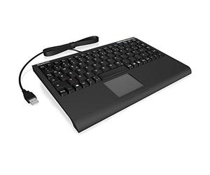 Raidsonic KEYBOARD MINI SMART TOUCHPAD SOFTSKIN BLACK USB UK LAYOUT, ACK-540U+ (UK) (SOFTSKIN BLACK USB UK LAYOUT)
