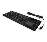 RaidSonic KeySonic KSK-6231INEL - Clavier - avec pavé tactile - rétroéclairé - USB - Allemand - noir G