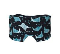 Raie Manta et Poisson,Masque pour les yeux bloquant la lumière Cache-yeux et cache-oreilles pour le sommeil