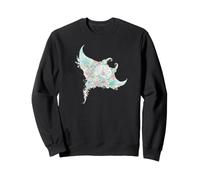 Raie Manta Florale Esthétique Botanique Sweatshirt