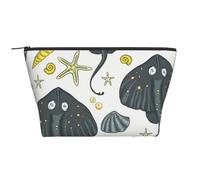 Raie pastenague de la Vie Marine, Trousse de Toilette Trousse de Maquillage Sac à cosmétiques Trousse de Toilette de Voyage Portable
