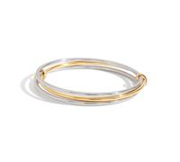 RAIFIN Bracelets empilables dorés pour femme, bracelet épais en acier inoxydable qui ne ternit pas, bracelet entrelacé doré/argenté pour femme, cadeau tendance pour elle, Large, Acier inoxydable, Pas