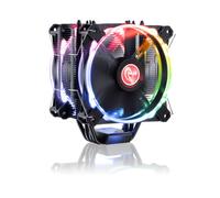 RAIJINTEK LETO PRO RGB Refroidisseur d'air CPU, 2x120mm, 800-1800 RPM, 56 CFM, 25 dBA, Socket Intel/AMD, Caloducs 6mm, RGB Multi-couleur