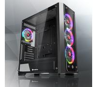 RAIJINTEK PONOS TG4 Boîtier PC Bureau Noir, ATX/EATX/EEB/microATX/Mini-ITX, 3x120mm avant, 1x120mm arrière, USB 3.2 Gen 1, Acier SPCC, Verre Trempé, HDD 3.5"/2.5"