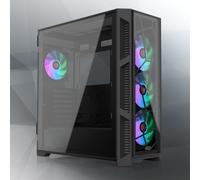 RAIJINTEK PONOS Ultra - Boîtier PC Midi Tower Noir, ATX/EATX, 2x3.5", 3x2.5", 3x120mm avant, 1x120mm arrière, USB 3.2 Gen 1, USB Type-C, SPCC & Verre trempé