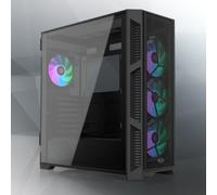 RAIJINTEK PONOS Ultra Midi Tower Noir (0R20B00226) - ATX/EATX/microATX/Mini-ITX, 3x120mm avant, 1x120mm arrière, USB 3.2 Gen 1, USB Type-C, SPCC/Verre trempé