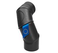 raik Basic Coude de conduit de fumée multifonction réglable de 0 à 90° avec ouverture de nettoyage Senotherm noir Ø 150 mm (diamètre intérieur) pour cheminée et poêle fabriqué dans l'UE