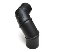 raik Coude de tuyau de fumée - 120 mm - Multiarc avec ouverture de nettoyage - Noir - 0-90° - Tube en acier de 2 mm - Revêtement Senotherm - Longueur : 465 mm - Fabriqué en UE