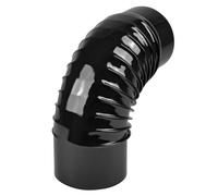 Raik ESH037-130-sw Coude de conduit de cheminée en émail 130 mm - Coude à 90° Noir