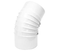 Raik ESH047-120-w Coude de conduit de cheminée en émail Blanc 120 mm - coudé à 45°
