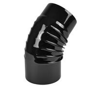 Raik ESH047-130-sw Coude de conduit de cheminée en émail Noir 130 mm - Coude à 45°