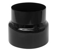 raik Réduction de tuyau de fumée - Diamètre intérieur : 150 mm - Diamètre extérieur : 130 mm - Noir - Émaillé - Pour poêles, cheminées, chaudières à bois - Fabriqué en UE