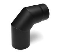 Raik sh019-130 de fumée SW de tube coudé/Tuyau de poêle Noir 130 mm - 90 °